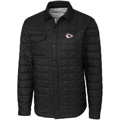 Kansas City Chiefs Cutter & Buck Rainier Shirt Jacket - Black - оригинальная атрибутика Канзас-Сити Чифс