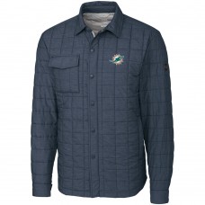 Miami Dolphins Cutter & Buck Charcoal Rainier Shirt Jacket