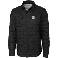 Pittsburgh Steelers Cutter & Buck Black Rainier Shirt Jacket