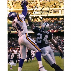 Autographed Minnesota Vikings Randy Moss Fanatics Authentic 8 x 10 Catch Vs. Raiders Photograph