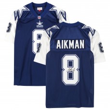 Игровая джерси Autographed Dallas Cowboys Troy Aikman Fanatics Authentic Blue Alternate Mitchell & Ness Authentic with HOF 06 Inscription