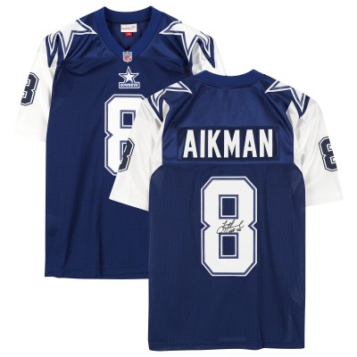Игровая джерси Autographed Dallas Cowboys Troy Aikman Fanatics Authentic Blue Alternate Mitchell & Ness Authentic with HOF 06 Inscription