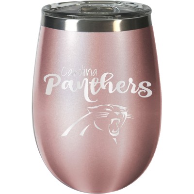 Carolina Panthers 12oz. Rose Gold Wine Tumbler
