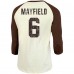 Футболка с рукавом 3/4 Baker Mayfield Cleveland Browns Vintage - Cream/Brown