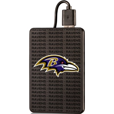 Проводной Power Bank Baltimore Ravens Text Backed 2000 mAh - оригинальные аксессуары NFL Балтимор Равенс