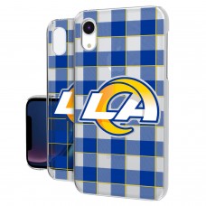 Los Angeles Rams iPhone Clear Case with Plaid Design