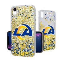 Los Angeles Rams iPhone Glitter Case with Confetti Design