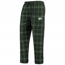 New York Jets Concepts Sport Ultimate Plaid Flannel Pants - Green/Black