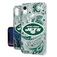 Чехол на телефон New York Jets iPhone Clear Paisley Design