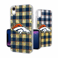 Чехол на телефон Denver Broncos iPhone Plaid Design Glitter