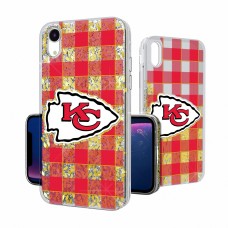 Чехол на телефон Kansas City Chiefs iPhone Plaid Design Glitter