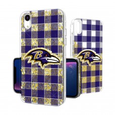 Чехол на телефон Baltimore Ravens iPhone Plaid Design Glitter