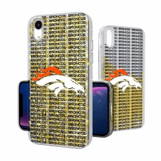 Чехол на телефон Denver Broncos iPhone Text Backdrop Design Glitter