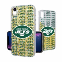 Чехол на телефон New York Jets iPhone Text Backdrop Design Glitter