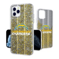 Чехол на телефон Los Angeles Chargers iPhone Text Backdrop Design Glitter