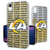 Чехол на телефон Los Angeles Rams iPhone Text Backdrop Design Glitter