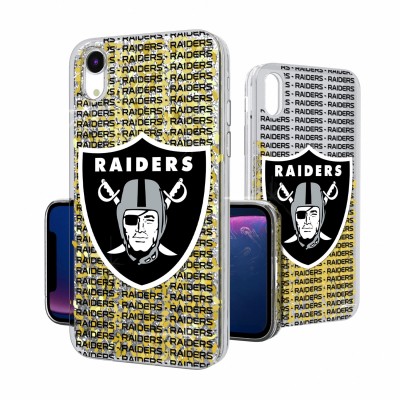 Чехол на телефон Las Vegas Raiders iPhone Text Backdrop Design Glitter