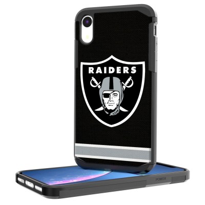 Чехол на телефон Las Vegas Raiders iPhone Rugged Stripe Design