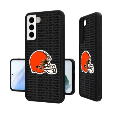 Чехол на телефон Samsung Cleveland Browns Galaxy Text Backdrop Design - оригинальные аксессуары NFL Кливлэнд Браунс