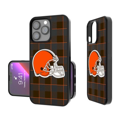 Чехол на iPhone Cleveland Browns iPhone Plaid Design Bump Case - оригинальные аксессуары NFL Кливлэнд Браунс