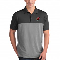 Arizona Cardinals Antigua Venture Microstripe Polo - Charcoal/White