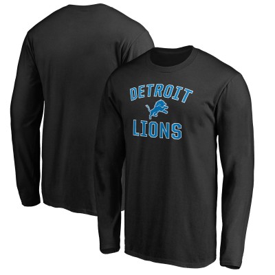Футболка с длинным рукавом Detroit Lions Black Victory Arch