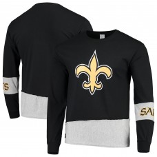 Футболка с длинным рукавом New Orleans Saints Refried Apparel Sustainable Upcycled Angle - Black/Gray