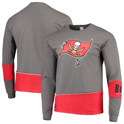 Футболка с длинным рукавом Tampa Bay Buccaneers Refried Apparel Sustainable Upcycled Angle - Pewter/Red