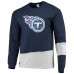 Футболка с длинным рукавом Tennessee Titans Refried Apparel Sustainable Upcycled Angle - Navy/Gray