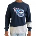 Футболка с длинным рукавом Tennessee Titans Refried Apparel Sustainable Upcycled Angle - Navy/Gray