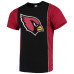 Футболка Arizona Cardinals Refried Apparel Black/Cardinal Upcycled Split