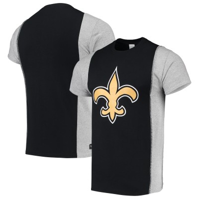Футболка New Orleans Saints Refried Apparel Black/Gray Upcycled Split