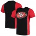 Футболка San Francisco 49ers Refried Apparel Sustainable Upcycled Split - Black/Scarlet