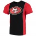 Футболка San Francisco 49ers Refried Apparel Sustainable Upcycled Split - Black/Scarlet
