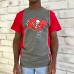 Футболка Tampa Bay Buccaneers Refried Apparel Sustainable Upcycled Split - Pewter/Red