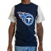 Футболка Tennessee Titans Refried Apparel Sustainable Upcycled Split - Navy/Gray