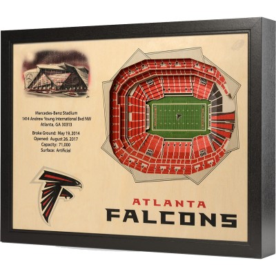 Atlanta Falcons 25.5 x 19.5 25-Layer StadiumViews 3D Wall Art