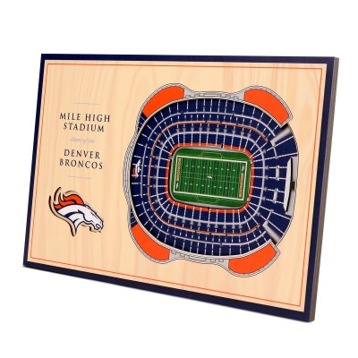 Denver Broncos 14 x 10.5 3D StadiumViews Desktop Display