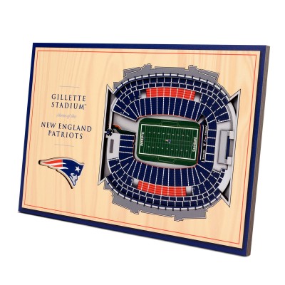 New England Patriots 14 x 10.5 3D StadiumViews Desktop Display