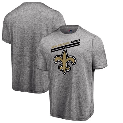 Футболка New Orleans Saints Majestic Showtime Pro Grade Cool Base - Heathered Gray