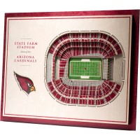 Arizona Cardinals 17 x 13 5-Layer StadiumViews 3D Wall Art