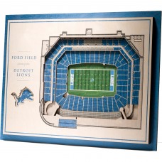 Detroit Lions 17 x 13 5-Layer StadiumViews 3D Wall Art