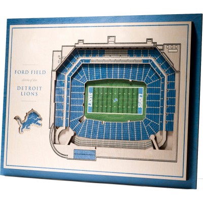 Detroit Lions 17 x 13 5-Layer StadiumViews 3D Wall Art