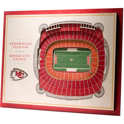 Kansas City Chiefs 17 x 13 5-Layer StadiumViews 3D Wall Art