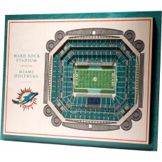 Miami Dolphins 17 x 13 5-Layer StadiumViews 3D Wall Art