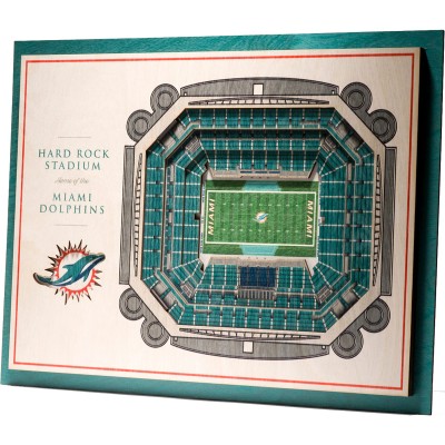 Miami Dolphins 17 x 13 5-Layer StadiumViews 3D Wall Art
