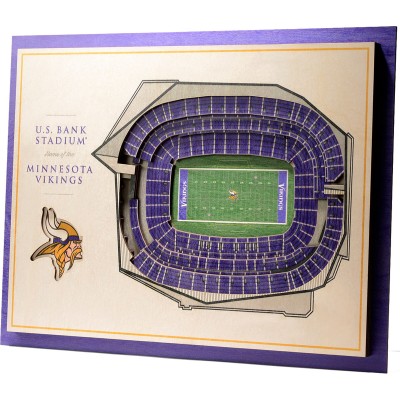 Minnesota Vikings 17 x 13 5-Layer StadiumViews 3D Wall Art