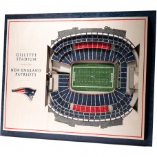 New England Patriots 17 x 13 5-Layer StadiumViews 3D Wall Art
