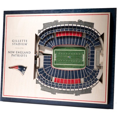 New England Patriots 17 x 13 5-Layer StadiumViews 3D Wall Art