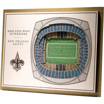 New Orleans Saints 17 x 13 5-Layer StadiumViews 3D Wall Art